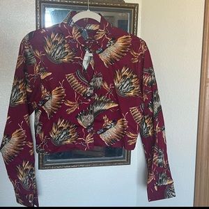 Vintage cropped western shirt